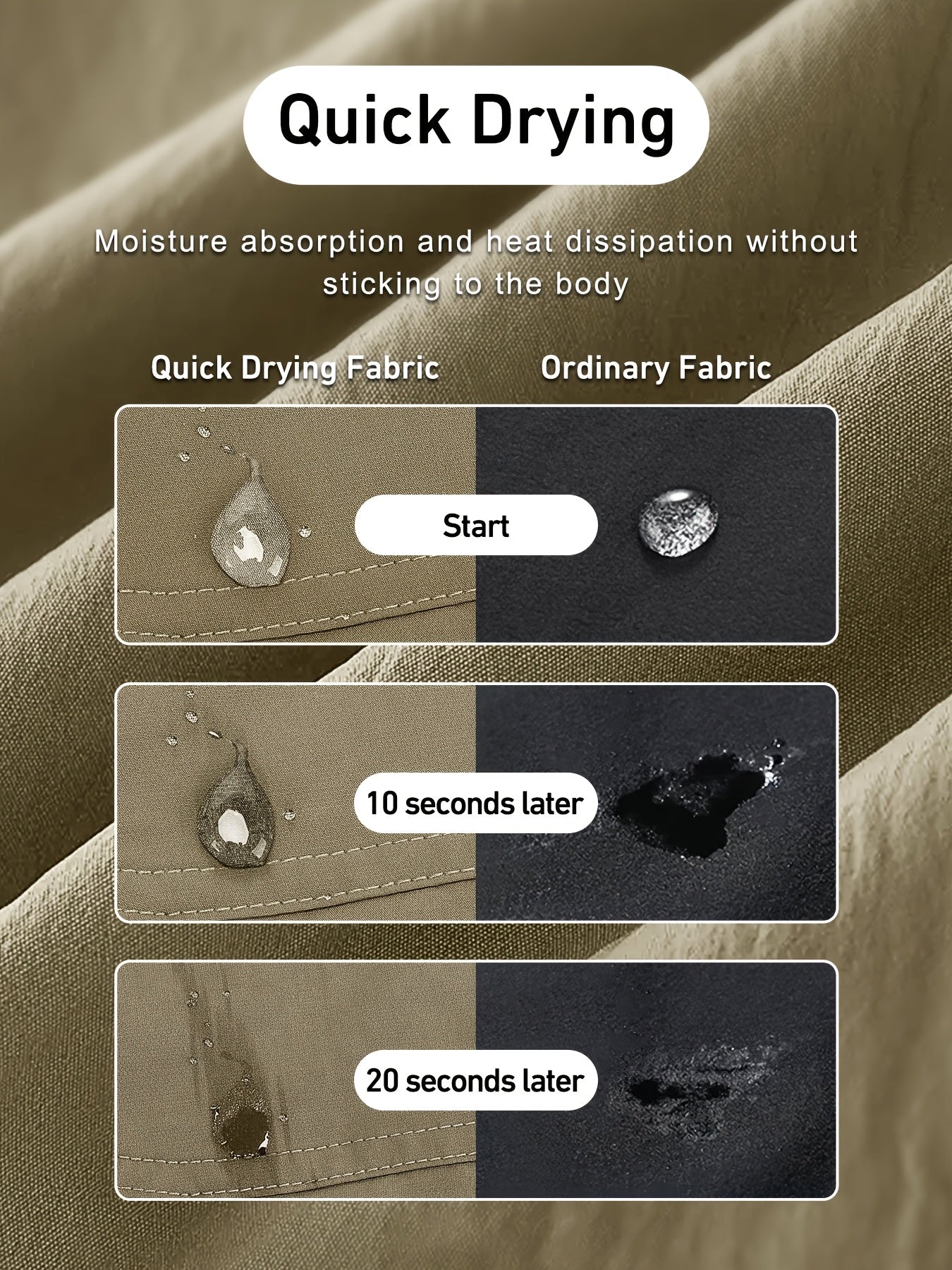 3PCS Men's Outdoor High Quality Shorts Hiking Sports Casual Stretch Quick Dry Breathable Tactical Shorts with Belt Birthday Gift Father's Day Gift