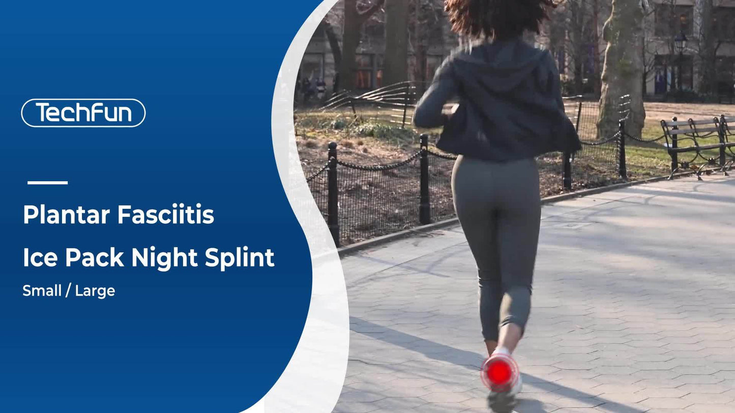 Adjustable Night Splint with Ice Pack Wrap Breathable Ergonomic Design for Heel Running and Walking Support Grade Brace for Men and Women Secure Fit Durable Construction Active Lifestyle