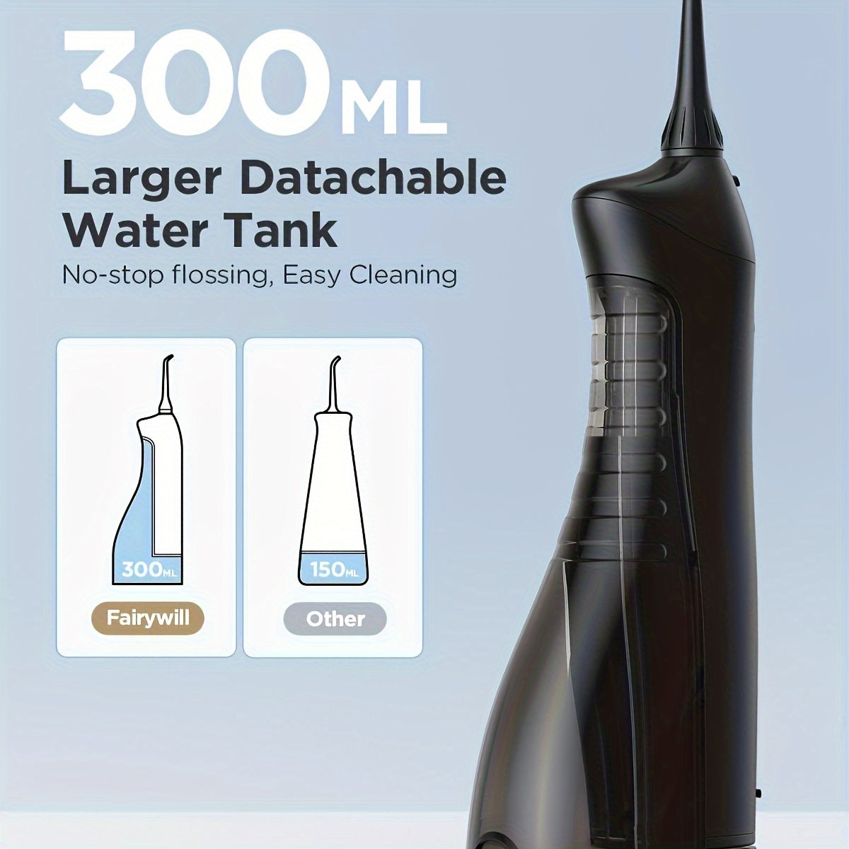 Fairywill Water Flosser And Electric Toothbrush Set With 4 Brush Heads And 7 Jet Tips For Christmas Gift