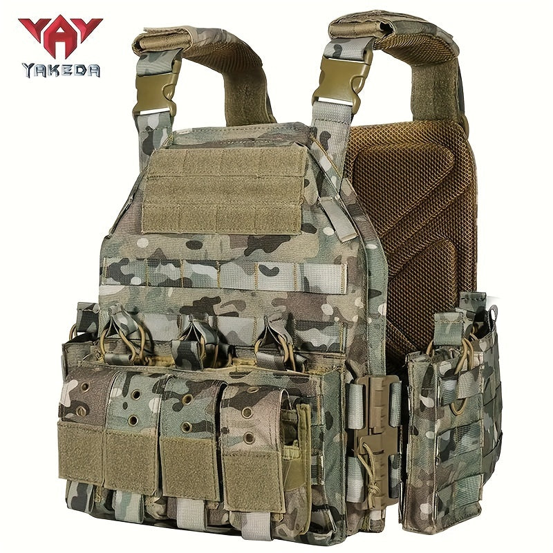 YAKEDA Outdoor Training Vest Quick Release Design Breathable for All Seasons Sporty Style Suitable for Hunting Hiking Running and Casual Outdoor Activities