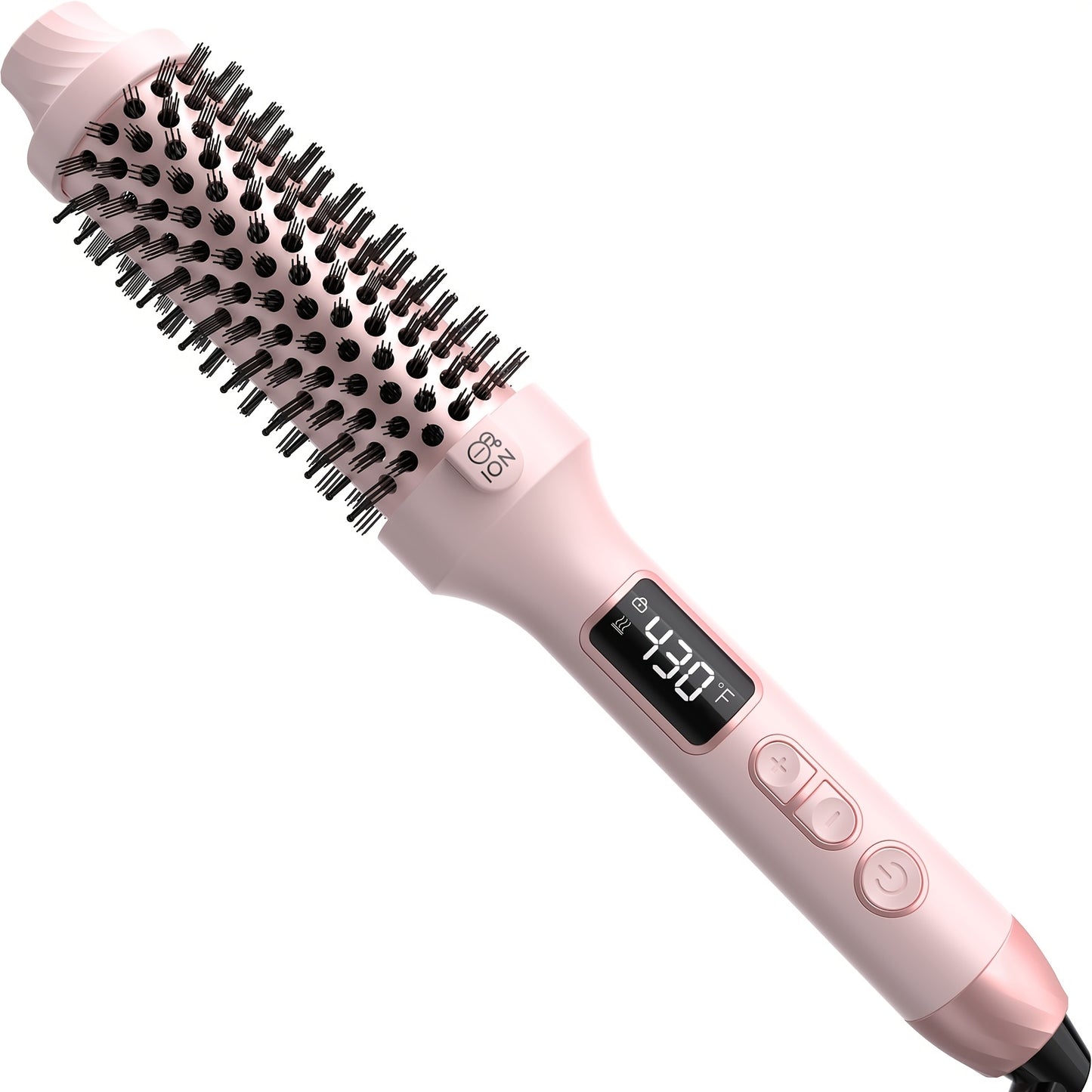 Thermal Brush For Blowout Look 1.5 Inch Heated Round Brush With 10 Temperature Control Hot Brush Styler Dual Voltage For Travel