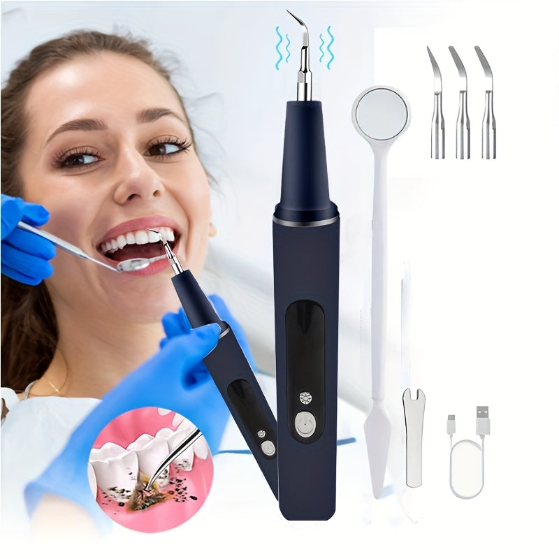 Valentines Day Electric Flosser Teeth Cleaner with 3 Replacement Heads and 5 Modes LED Light for Deep Cleaning Family Couples and Travel